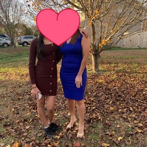 Burgandy bodycon dress